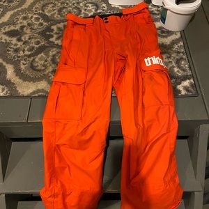 Men’s snowboard pants, Orange, size Medium